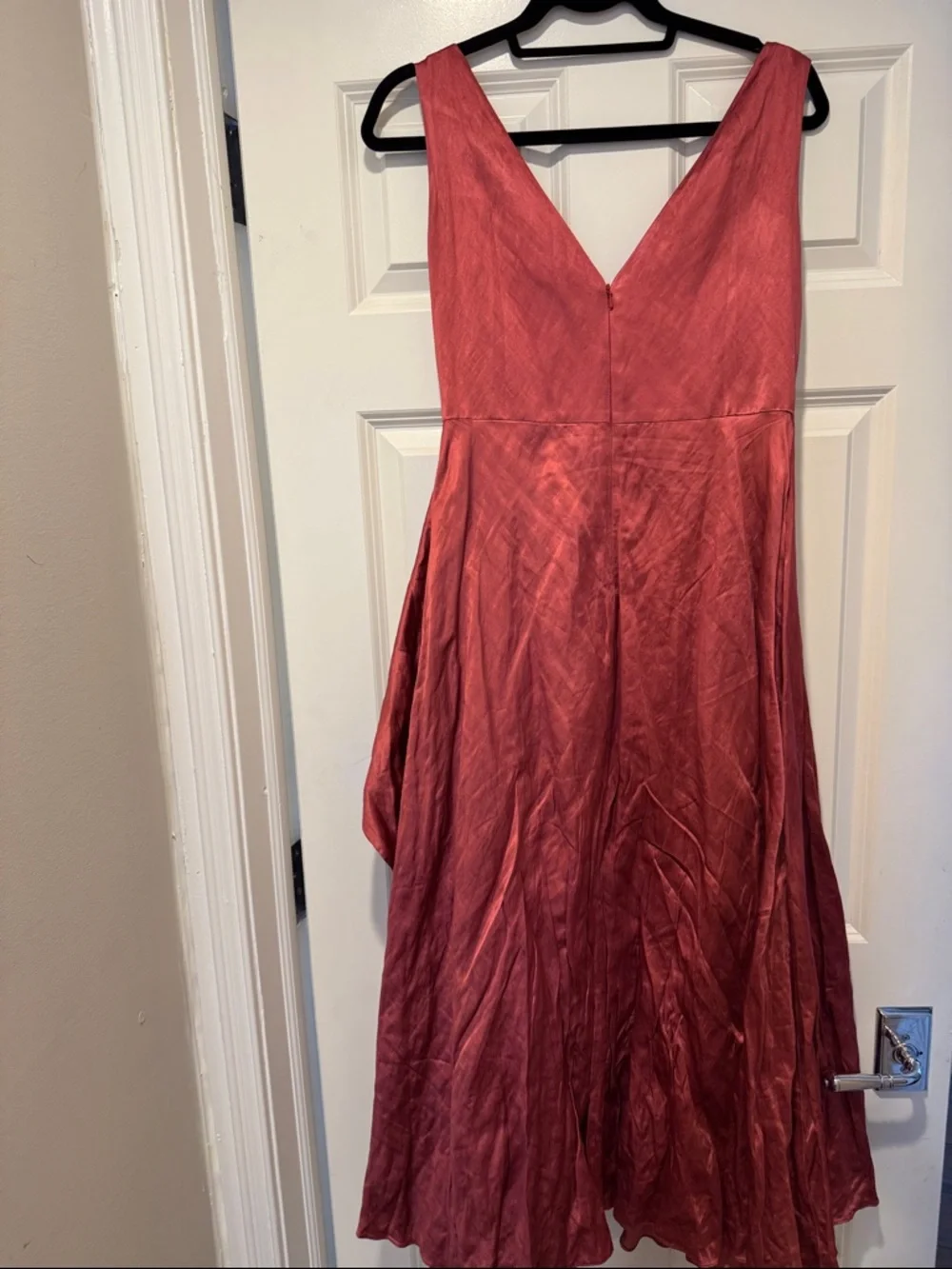 ERDEM Applique Floral Satin Midi Dress - Picture 14 of 16